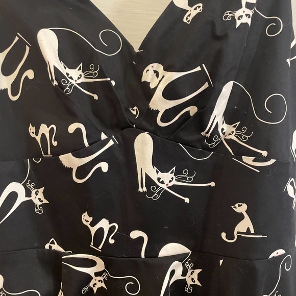 Retro Kitty Cat Swing Dress - Picture 3 of 3